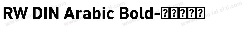 RW DIN Arabic Bold字体转换